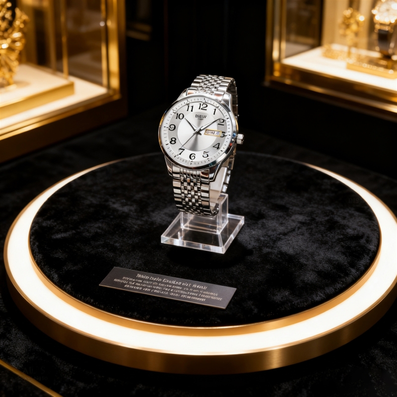 手表男款机械风全自动防水高级感全自动男表数字双日历防水腕表男