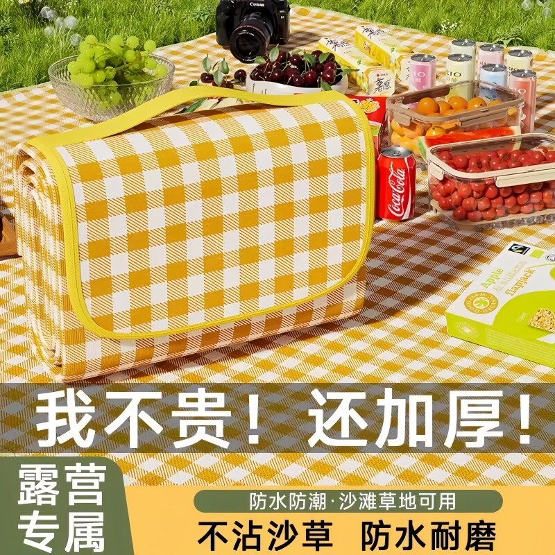野餐垫防潮垫加厚户外野炊野营沙滩帐篷地垫防水草坪垫子便携郊游