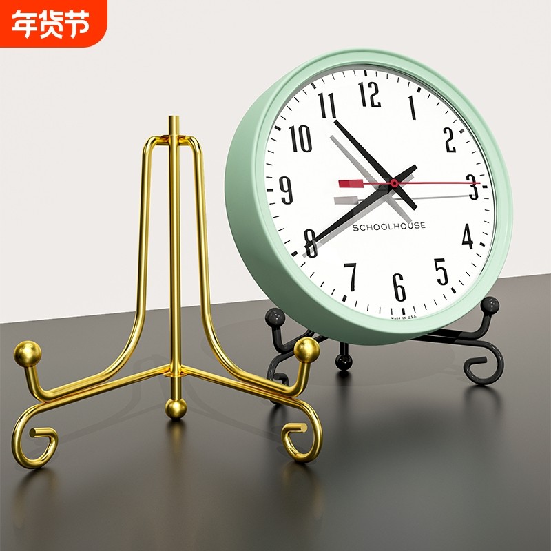 桌面支架简约装饰托架盘架架托铁艺架子钟表工艺摆件相框相册托架