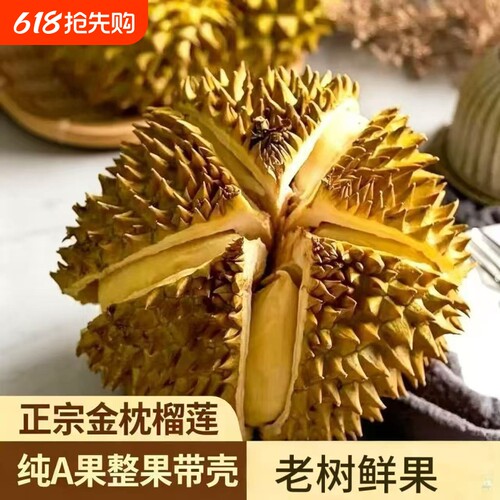 泰国老树金枕榴莲鲜果A级品质果