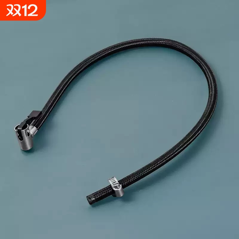 车载充气泵气管汽车用打气泵充气管橡胶管纱布编织管延长软管配件