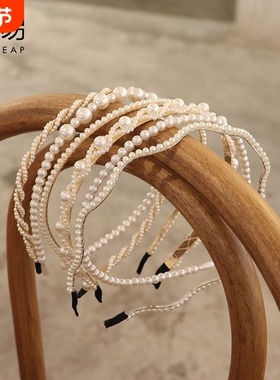 发箍/珍珠A1pl200-仙森系头箍仙气发卡发捆气质仿珍珠夏季外出百