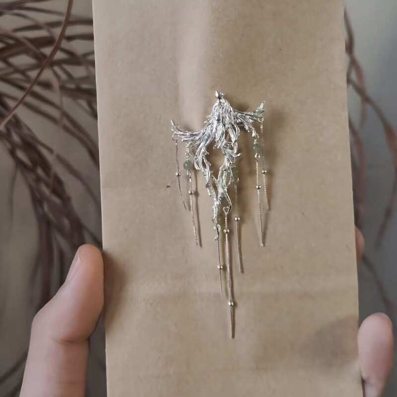 云鸾引 胸针复古鸾鸟流苏中国风胸花时尚气质小众设计感精致饰品