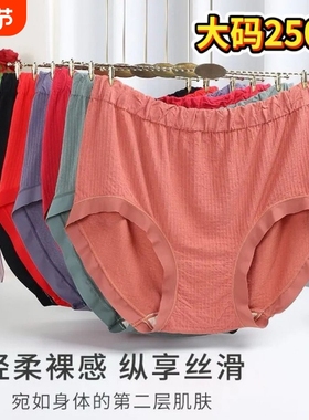 加肥加大高腰内裤女胖mm250斤中老年妈妈三角裤头抗菌舒适黑色