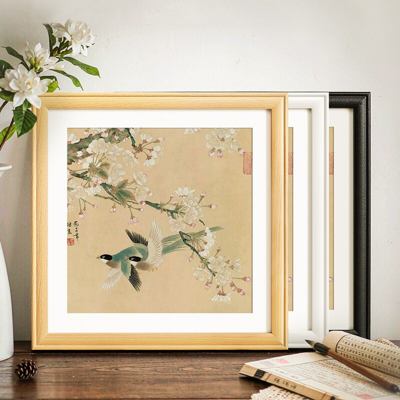 正方形相框55x55国画书法字画钻石十字绣装裱相框装裱挂墙展示框