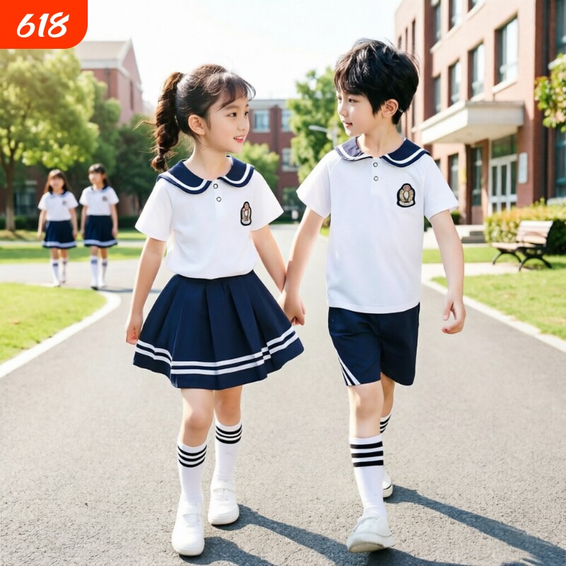 六一幼儿园班服夏装毕业拍照学院风合唱服演出小学生夏季校服套装