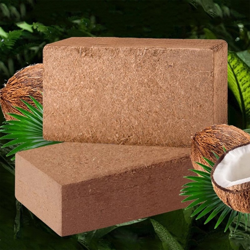 椰砖AC1sn0-阳台养花种菜多肉基营养土椰糠粗椰壳通用型质土壤