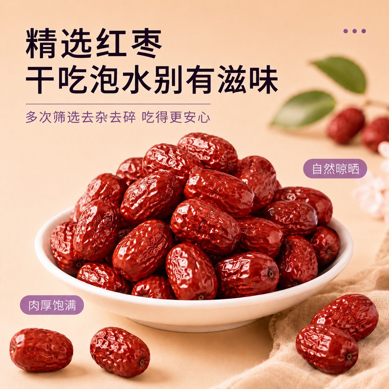 新疆红枣特级和田大枣零食特产大红枣子玉枣泡茶干果吊干健康有机