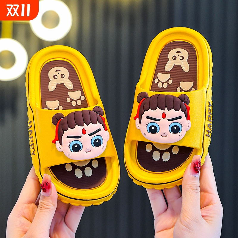 儿童拖鞋凉洗澡可爱软底防滑居家浴室男女宝宝小孩拖鞋夏蓝色耐磨