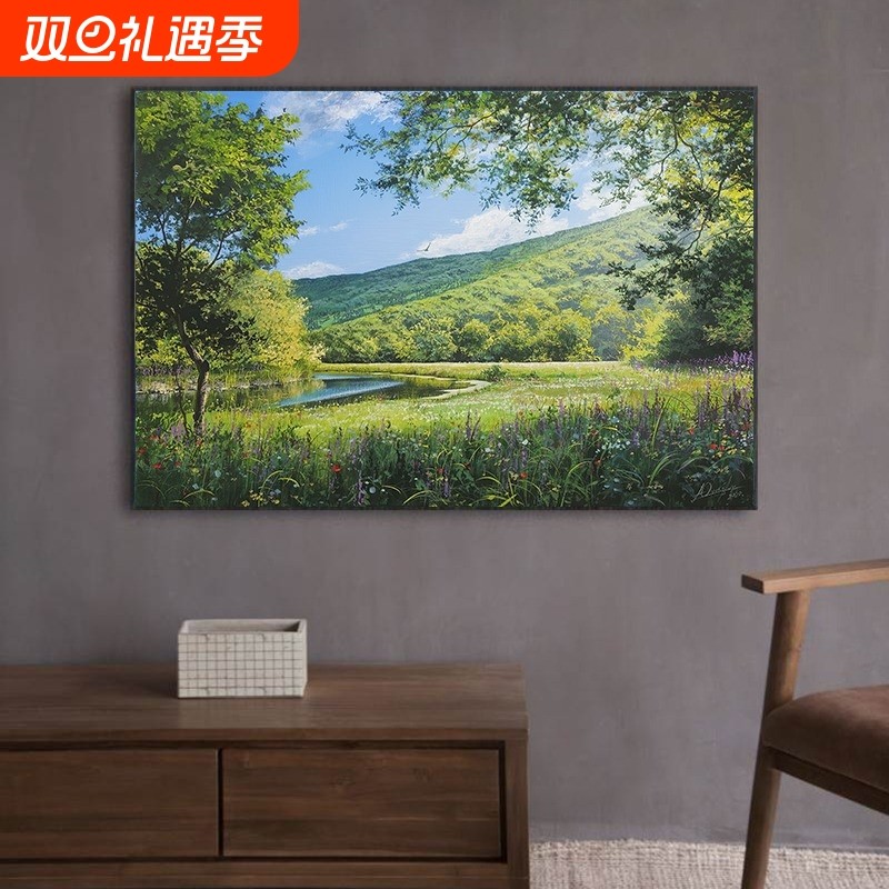 俄罗斯名画维克托树木风景油画装饰画客厅玄关走廊挂画防水无框