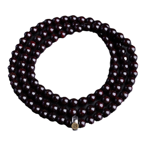 正宗小叶紫檀手串银镶嵌佛珠十二生肖护神木质金星本命佛男女手链