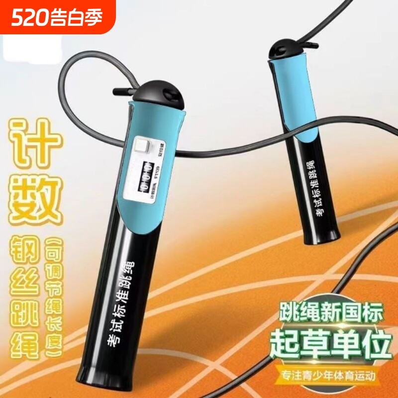 初中生中考训练绳计数跳绳钢丝减肥瘦身运动男女运动燃脂