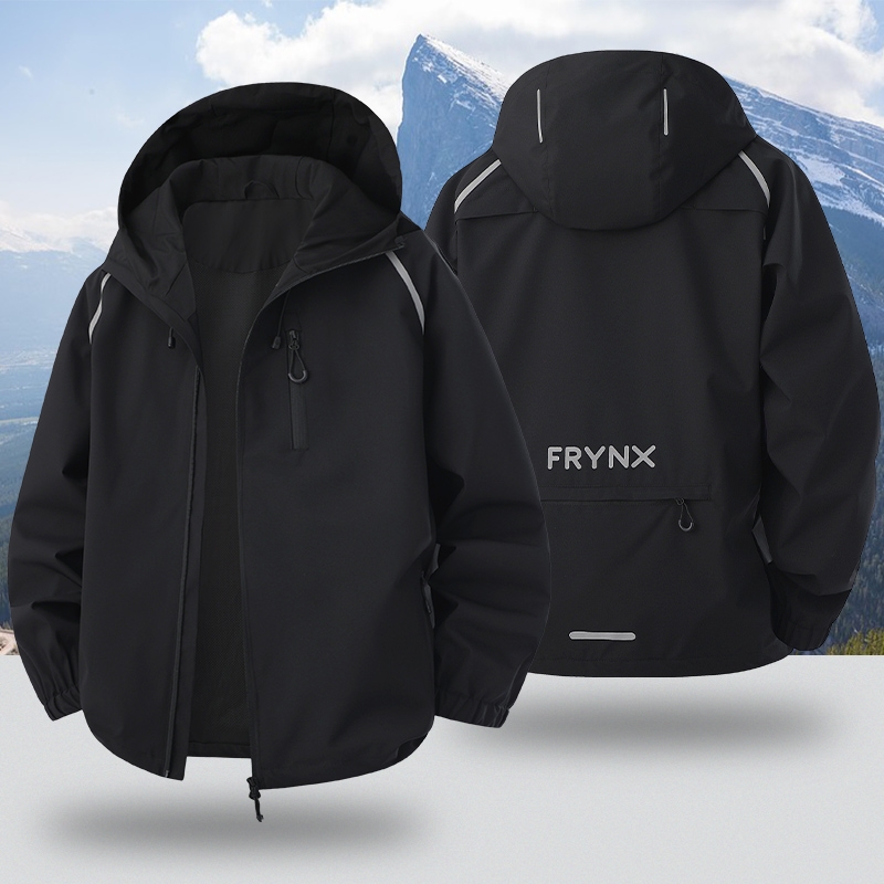 男装 防暴雨冲锋衣防风一外套户外春秋级男款防水黑色登山服