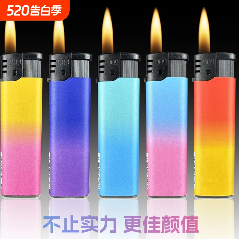 50大号明火一次性打火机批发创意高档便利店耐用高颜值防风家用