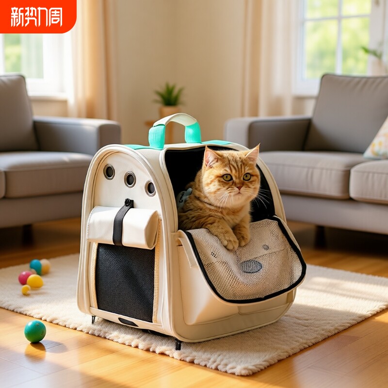 猫背包猫包便携外出透气双肩猫书包宠物猫咪背包防应激大容量猫笼