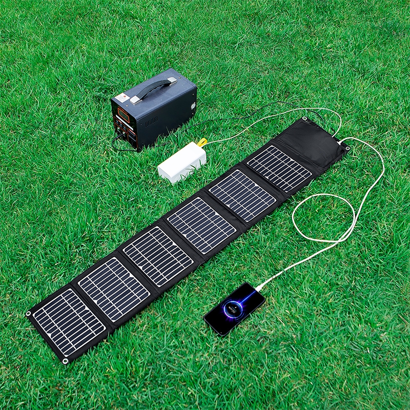 电宝太阳能充电板12v蓄电池车载快充户外移动电源折叠发电器车顶