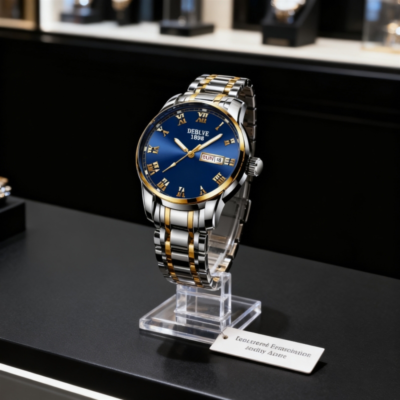 正品名牌钢带商务防水石英腕表高级感男士男款手表全自动非机械表