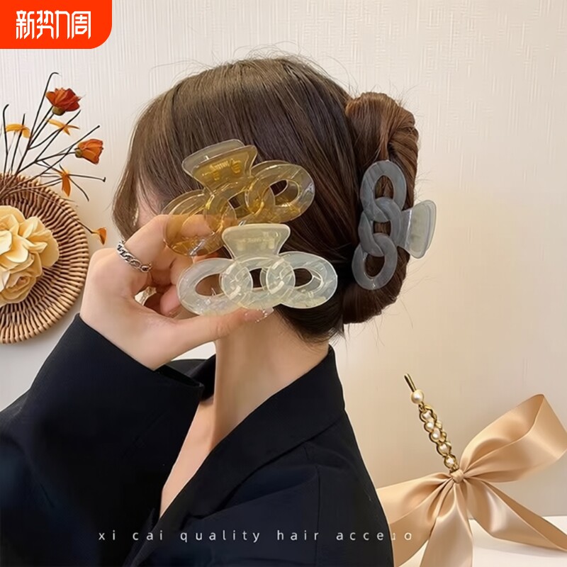 韩版简约发夹抓夹后脑勺高级感鲨鱼夹气质盘发夹子头饰夏季女发饰