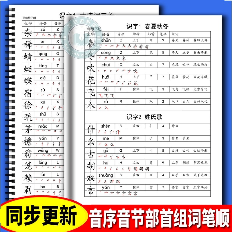 部编人教版一二三四年级上册下册小学语文生字组词拼音音序音节部首预习复习课文同步生字表生字组词2026,书籍/杂志/报纸,练字本/练字板,淘宝优惠券,粉丝福利购,淘宝优惠卷