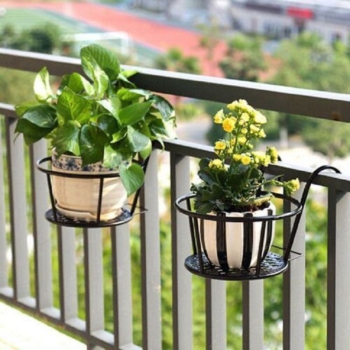 免安装悬挂式栏杆铁艺花架