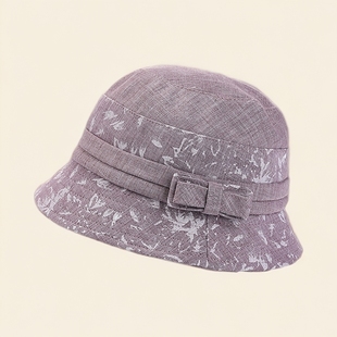 中老年人帽子女妈妈春秋天薄款 盆帽老人奶奶布帽老太太渔夫帽夏季