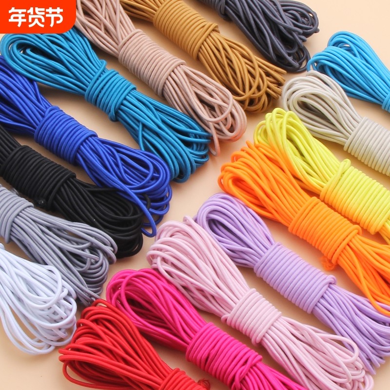 圆形松紧带儿童跳皮筋弹力绳裤子高弹力耐用橡皮筋牛筋松紧绳裤脚