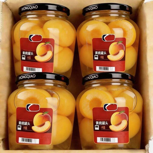 新鲜黄桃罐头正品大罐整箱即食