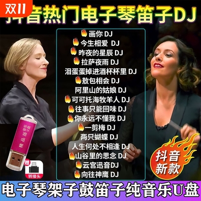重低音抖音流行电子琴笛子纯音乐DJ车载U盘无损高音质动感嗨曲MP3