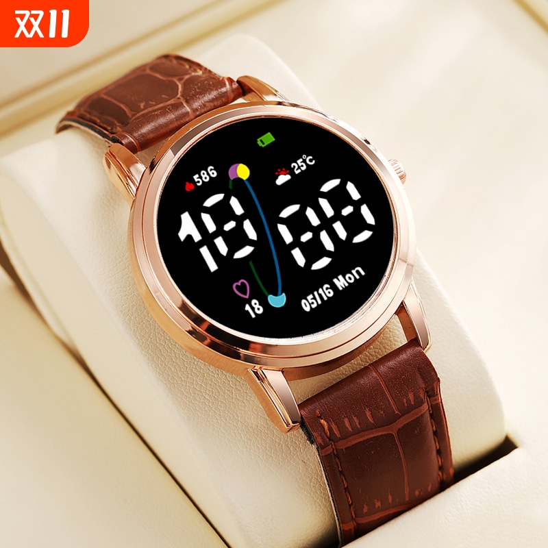 新款高颜值男女学生潮流初中生高中多功能秒表电子表led夜光Y23