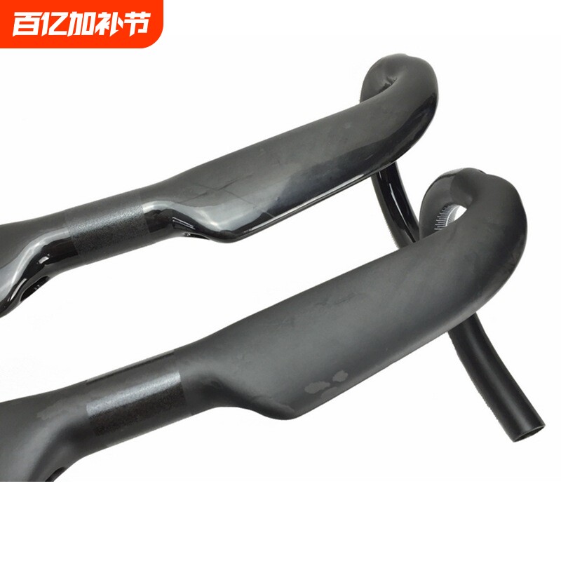 跨境批发公路自行车全碳纤维弯把 跑车把 UD亚光内走线无标破风把