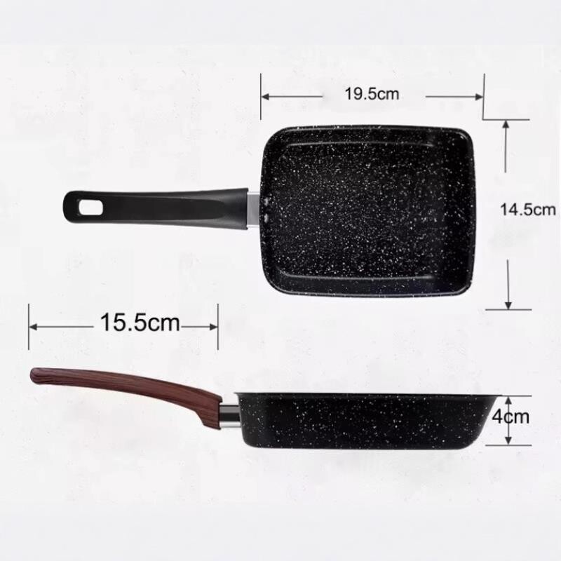 日式厚蛋烧玉子烧不沾牛排煎饼锅平底不沾早餐电磁炉无油烟小铁锅