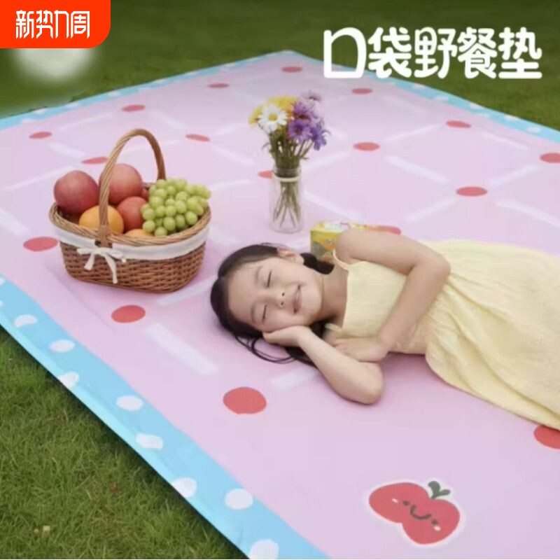 野餐垫沙滩垫口袋便携折叠户外露营郊游春游防潮垫爬行地垫沙滩垫
