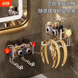 壁挂发箍收纳神器发夹头绳宝宝皮筋首饰盒置物架整理盒收纳盒实用