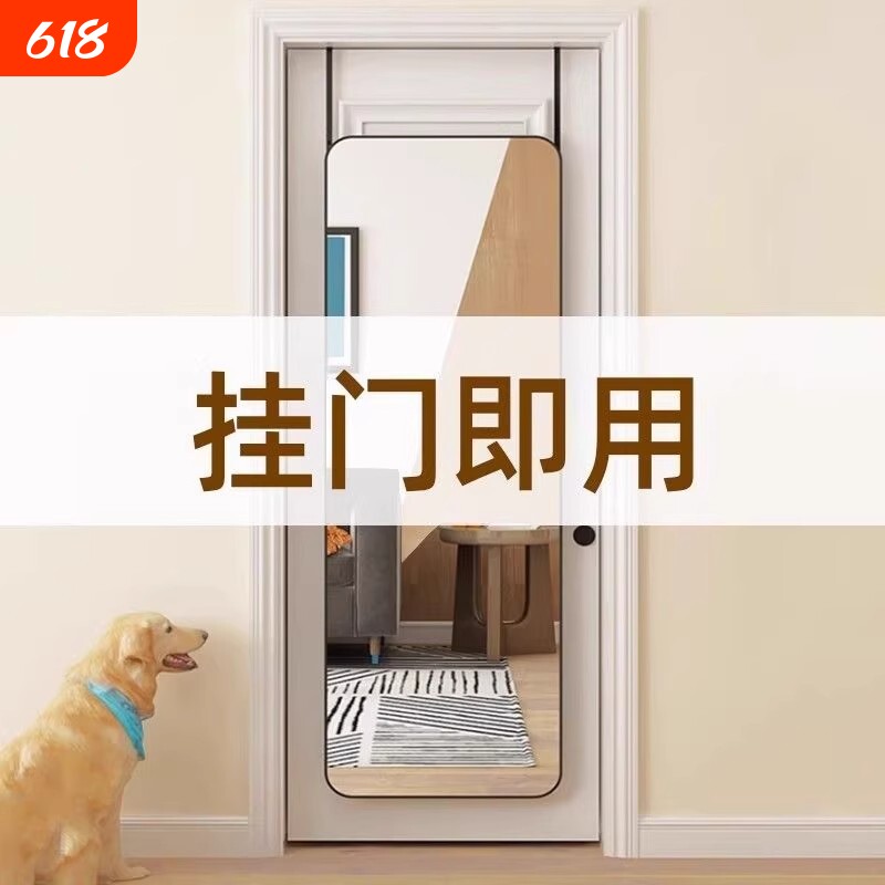 镜子挂试衣镜挂墙壁挂式门后全身少女家用清仓卧室穿衣好物高清镜