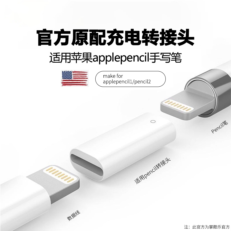 适用苹果applepencil充电转接头ipad10平板11一二代笔Typec充电线转换头触控笔电容笔尖笔头笔帽套转接器