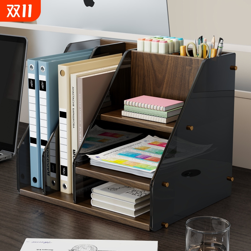 桌面置物架文件收纳架办公桌上