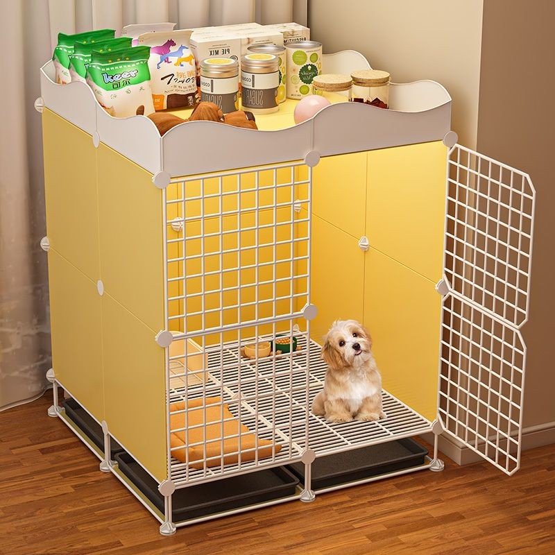 狗笼子小型犬室内狗窝带厕所中型犬柯基大型宠物置物狗狗笼子围栏