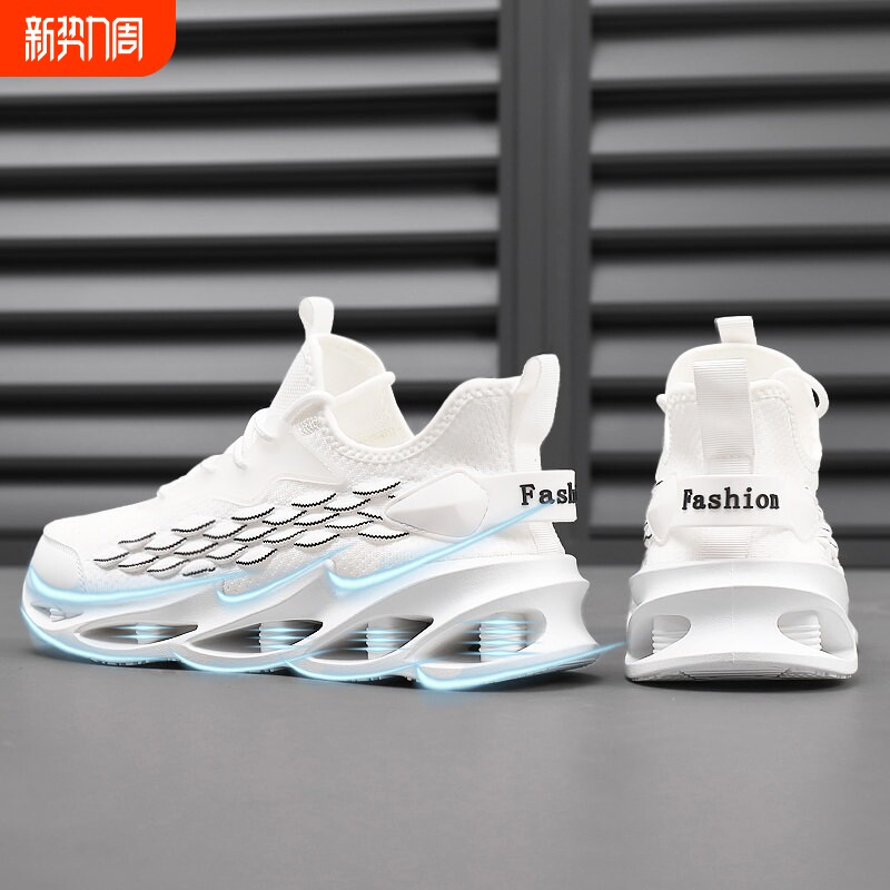 圣同夏季透气莆田椰子男鞋飞织运动跑步休闲 防臭耐磨减震跑鞋男