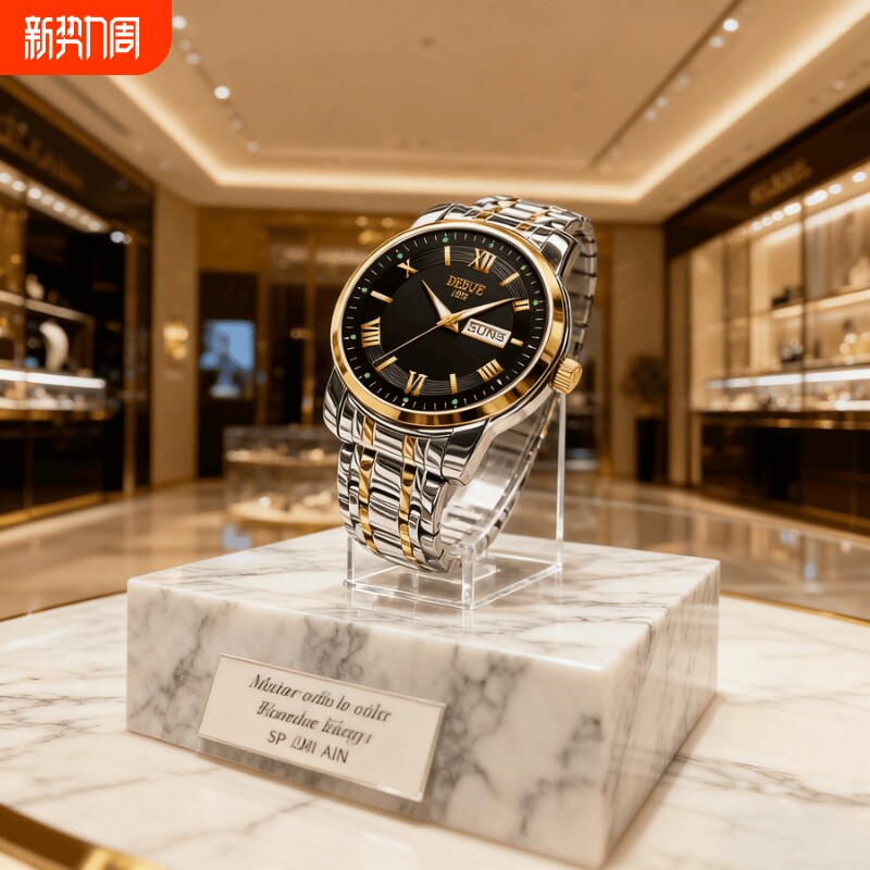 全自动男表手表男款机械风全自动防水数字双日历防水腕表男高级感