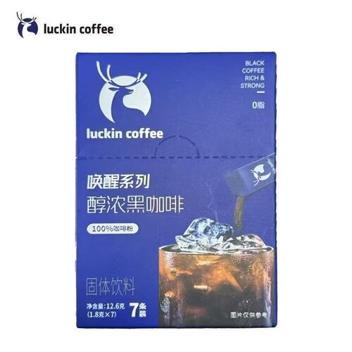 0脂黑咖瑞幸咖啡唤醒系列醇浓黑咖啡0速溶咖啡粉独立小条饮料冲泡