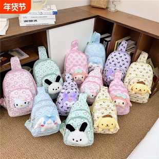 女童包包2024新款斜挎包宝宝小女孩可爱胸包儿童外出库洛米小挎包