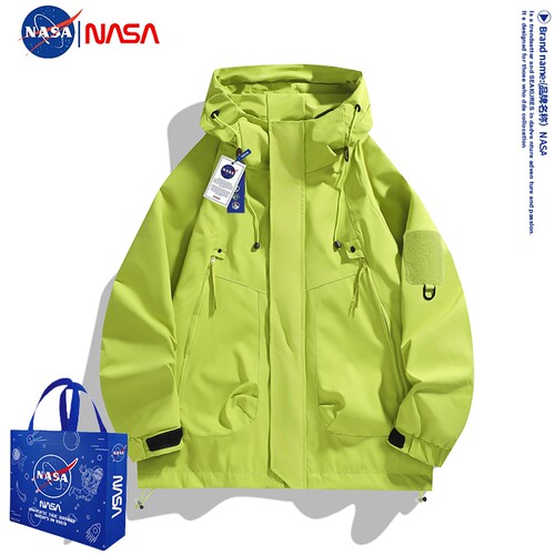 NASA户外冲锋衣男女2026新款春秋季潮牌宽松工装防风防水夹克外套
