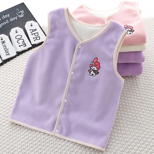 童泰宝贝儿童保暖马甲秋冬季女童加绒开衫背心宝宝双面绒内穿外搭