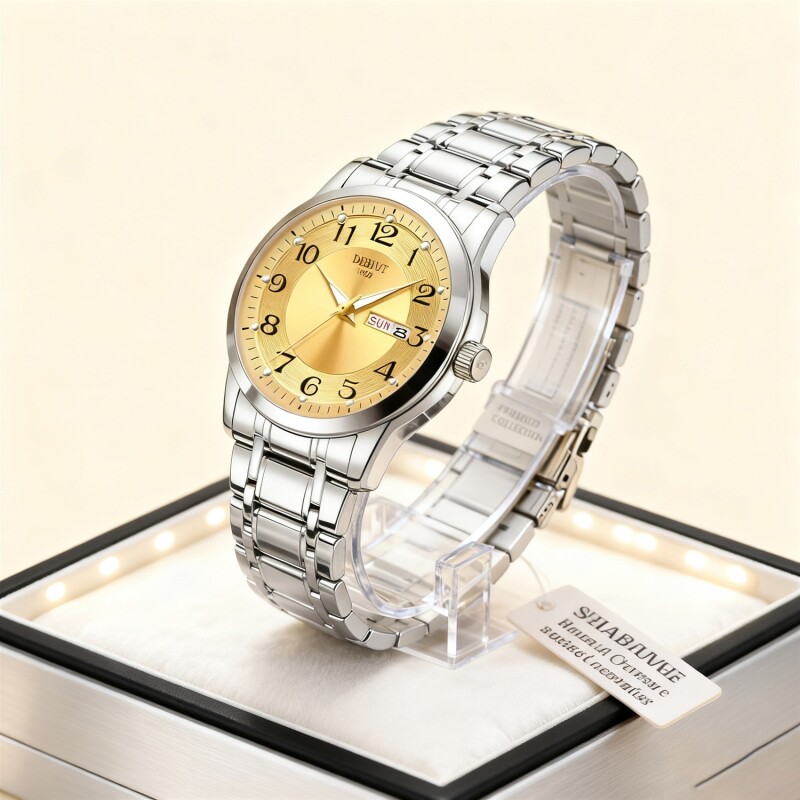 手表男款全自动男表数字双日历防水腕表男机械风全自动防水高级感