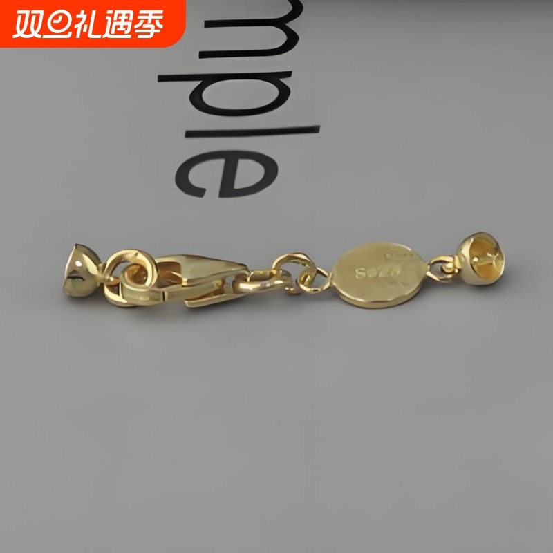 DIY配件S925银饰品配件尾扣女士韩版项链扣头纯银项链扣毛衣链
