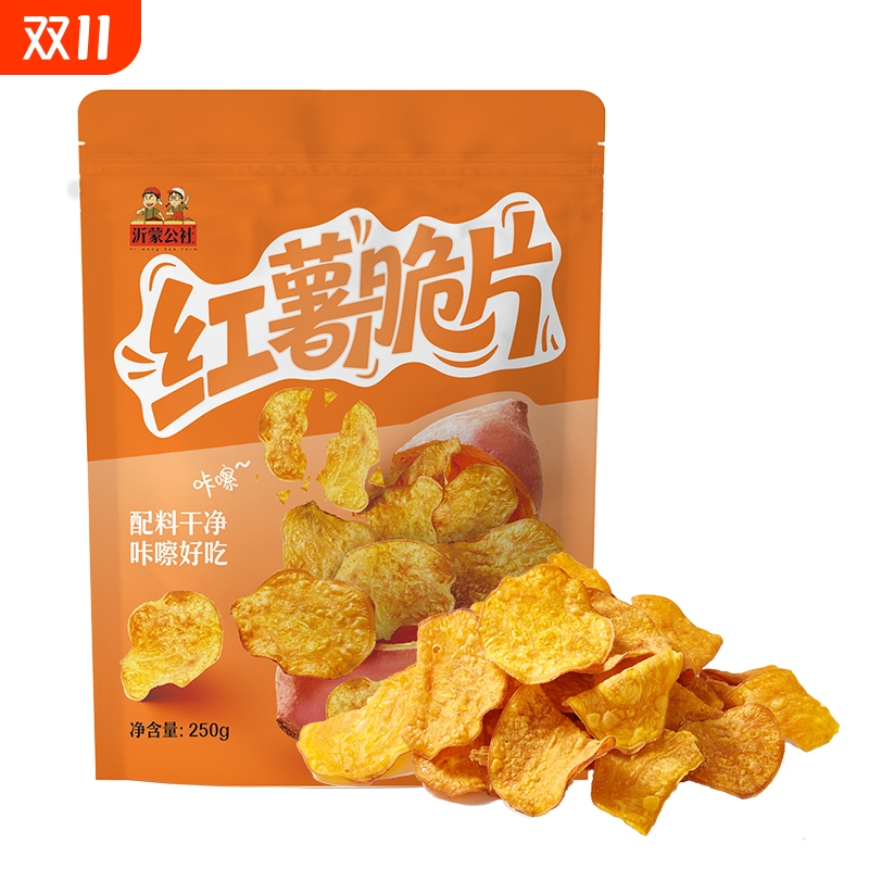 沂蒙公社香脆地瓜片红薯脆片250g休闲追剧零食农家特产油炸番薯片