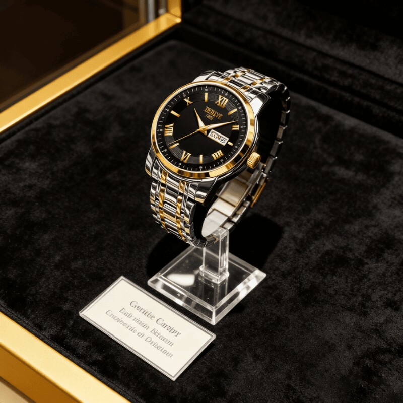 老人手表男士中老年人女士机械大数字对表夫妻爸爸妈妈款防水石英