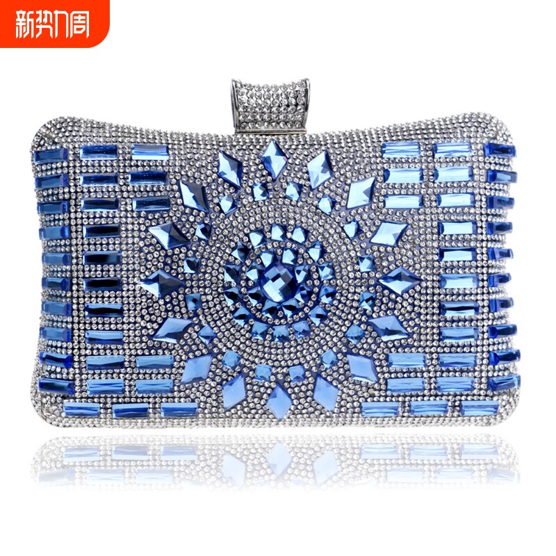 轻奢礼服搭配晚宴包高级感金色水钻手拿包包女新款镂空宴会手提包