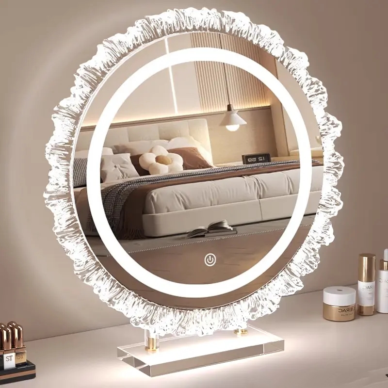 台式旋转化妆镜带灯|千人加购