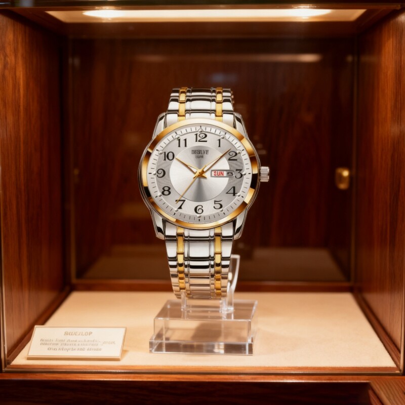 男款手表全自动非机械表钢带商务防水石英腕表高级感男士正品名牌